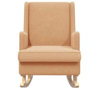 vidaXL Chaise à bascule Beige 62 x 80 x 85 cm Tissu en laine de mouton