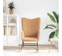 vidaXL Chaise à bascule Beige Tissu Sherpa, Fauteuil de salon, rocking-chair moderne, assise stylée, rocker rembourré 42001788