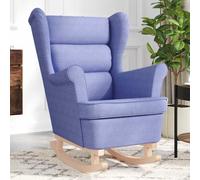 vidaXL Chaise à Bascule Bleu Jean 74x90x102 cm Tissu, Chaise, siège de Salon, Bascule, Chaise de Salon, Chaise de Relaxation, Chaise de Relaxation