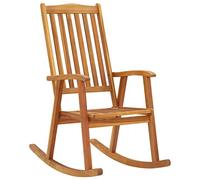 vidaXL Chaise à Bascule Chaise Berçante Fauteuil de Relaxation Chaise de Jardin Fauteuil à Bascule de Patio Extérieur Bois d'Acacia Massif
