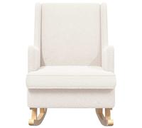 vidaXL Chaise à bascule Crème 62 x 80 x 85 cm Tissu en laine de mouton