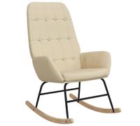Vidaxl Chaise À Bascule Crème Tissu