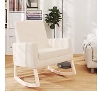 Vidaxl Chaise À Bascule Crème Tissu