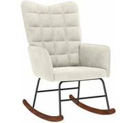 vidaXL Chaise à bascule 4016841 Velours crème