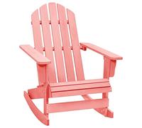 Vidaxl Chaise À Bascule De Jardin Adirondack Bois De Sapin Massif Rose