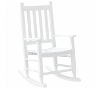 Vidaxl Chaise À Bascule Enfants Blanc Bois De Peuplier Massif Blanc
