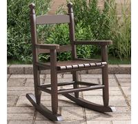 Chaise à bascule enfants marron bois de peuplier massif