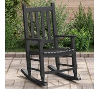 Vidaxl Chaise À Bascule Enfants Noir Bois De Peuplier Massif Marron