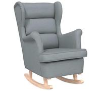 vidaXL Chaise à bascule tissu gris clair 74x90x102 cm