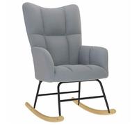 Fauteuil à bascule tissu gris clair