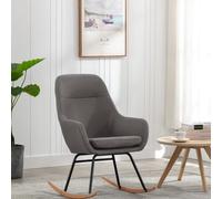 Vidaxl Chaise À Bascule Gris Clair Tissu Gris