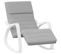 Vidaxl Chaise À Bascule Gris Clair Tissu Gris