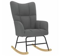 Fauteuil à bascule tissu gris foncé