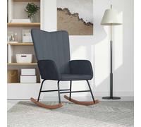 vidaXL Chaise à bascule Gris foncé Velours