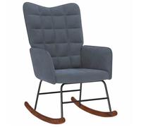 vidaXL Chaise à bascule Gris foncé Velours, chaise, chaise de salon, chaise de relaxation, chaise longue, siège de salon, 4016833