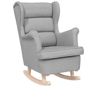 vidaXL Chaise à Bascule Gris Nuage 74x90x102 cm Tissu