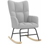 Chaise à bascule Gris foncé Tissu chaise chaise de relaxation vidaXL