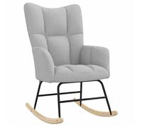 vidaXL Chaise à bascule gris nuage tissu, chaise, chaise de relaxation, fauteuil relax, chaise de salon, bascule, chaise en 4016788