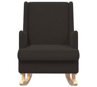 vidaXL Chaise à bascule Noir 62 x 80 x 85 cm Tissu en laine de mouton
