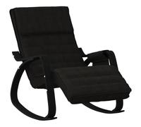 Vidaxl Chaise À Bascule Noir Tissu Noir