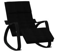 Vidaxl Chaise À Bascule Noir Tissu Noir