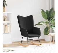 vidaXL Chaise relaxante - Tissu noir ressemblant à la laine bou