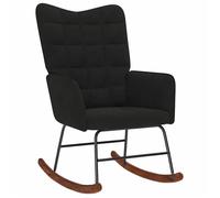 vidaXL Chaise à bascule Noir Velours, chaise, chaise de salon, chaise de relaxation, chaise longue, siège de salon, chaise 4016838