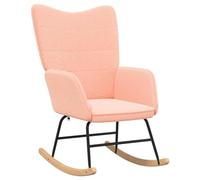 vidaXL Chaise à Bascule Rose Veloutée avec Design Ergonomique, Rembourrage Respirant et Doux Mouvement pour Salon 42001785
