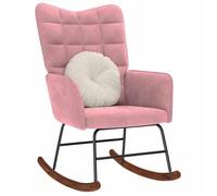 vidaXL Chaise à bascule Rose Velours, chaise, chaise de salon, chaise de relaxation, chaise longue, siège de salon, chaise 4016836