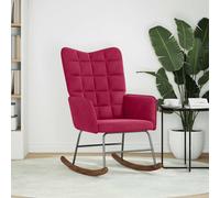 vidaXL Chaise à bascule Rouge bordeaux Velours, chaise, chaise de salon, chaise de relaxation, chaise longue, siège de 4016837