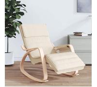 Vidaxl Chaise À Bascule Crème Tissu
