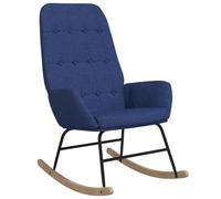 vidaXL Chaise à Bascule Siège de Détente Fauteuil à Bascule Chaise de Relaxation Chaise de Détente Salon Salle de Séjour Bleu Tissu