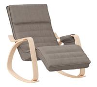 vidaXL Chaise à bascule – Fauteuil de salon en tissu taupe