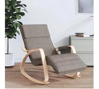 Fauteuil à bascule tissu taupe