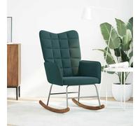 vidaXL Chaise à bascule Vert foncé Velours