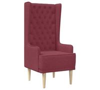 vidaXL Chaise à Dossier Haut avec Boutons capitonnés Bordeaux Tissu