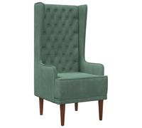 vidaXL Chaise à Dossier Haut avec Boutons capitonnés Vert Mer Velours