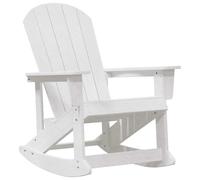 vidaXL Chaise berçante Adirondack Blanche HDPE 73,5 x 92 x 90 cm