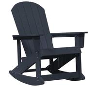 vidaXL Chaise Adirondack à Bascule Bleu Marine 92 x 73.5 x 92 cm HDPE, Chaise Adirondack Moderne, pour Jardin et terrasse, Fauteuil résistant aux intempéries, Confort et détente
