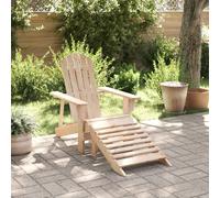 Vidaxl Chaise Adirondack Avec Pouf Bois Massif De Sapin