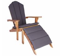vidaXL Chaise Adirondack de Jardin avec Repose-Pieds Naturel