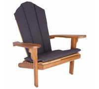 vidaXL Chaise Adirondack de Jardin Naturel Bois de Teck Massif