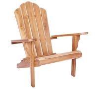 vidaXL Chaise Adirondack de Jardin Naturel Bois de Teck Massif