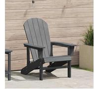 vidaXL Chaise Adirondack 74x82x91 cm HDPE Gris clair