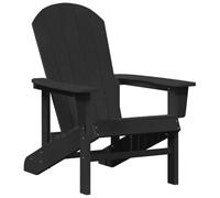 vidaXL Chaise Adirondack Noire 74x82x91 cm HDPE