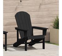 vidaXL Chaise Adirondack Noire 74x82x91 cm HDPE