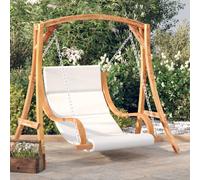 Vidaxl Chaise Balançoire Avec Coussin Bois D'épicéa Avec Finition Teck