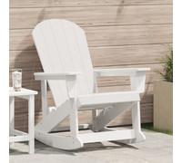 vidaXL Chaise Adirondack à Bascule Blanc 92 x 73.5 x 92 cm HDPE, Chaise Adirondack Moderne, pour Jardin et terrasse, Fauteuil résistant aux intempéries, Confort et détente