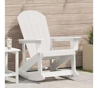 vidaXL Chaise Berçante Adirondack Blanche Extérieure Bois Naturel Taille Standard 73,5X92X90 cm Détente Confortable 42006625 Blanc