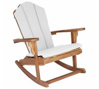 vidaXL Chaise berçante Adirondack de Jardin Naturel 100% Polyester